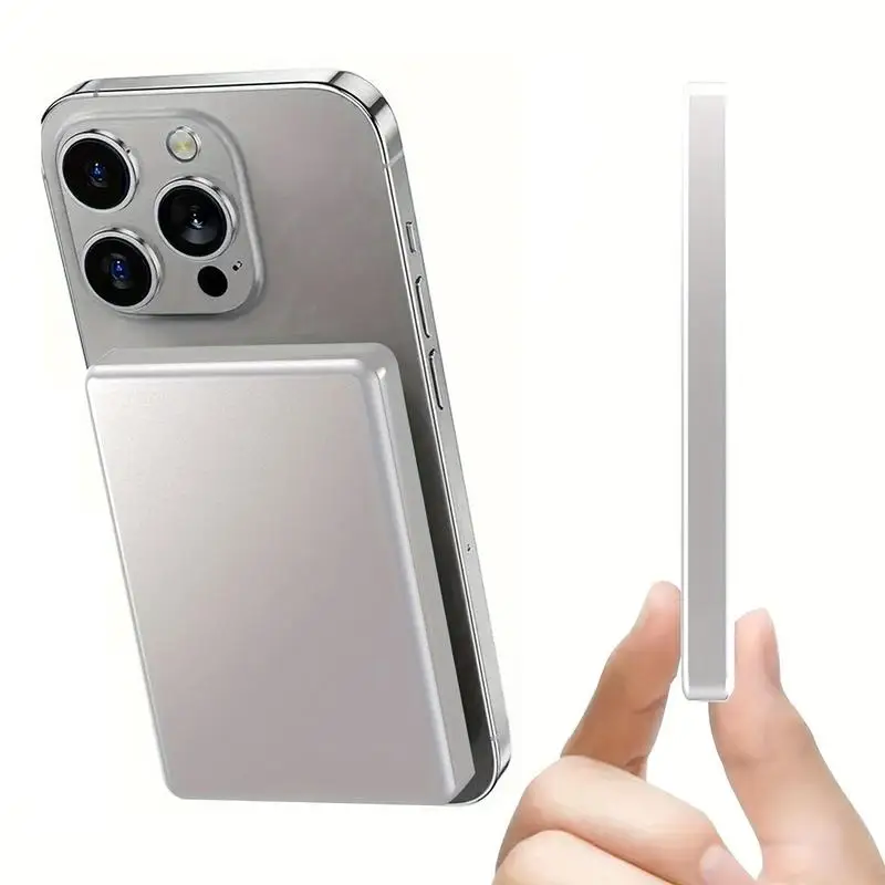 

5000mAh Magnetic Wireless Power Bank – 20W Fast Charging with USB-C – Portable for iPhone & Electronics