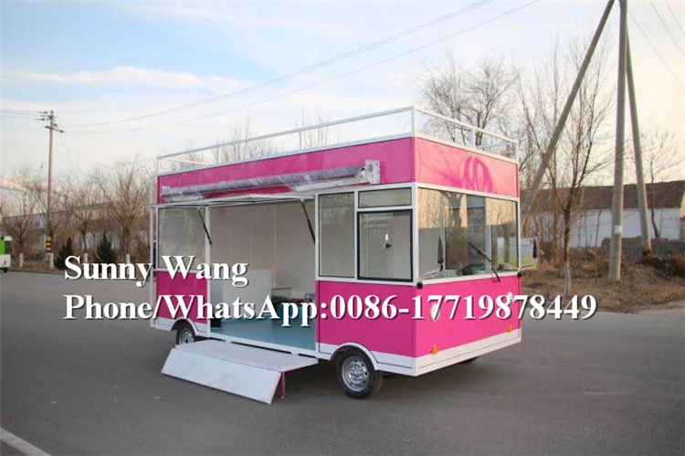 عربة مطبخ متحركة من شركة OEM مزودة بعربة للبن والقافلة والطعام والشواء والطعام والشاحنات والمقطورات