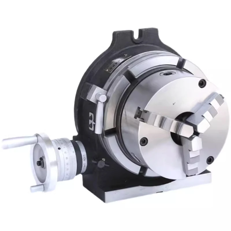 60,000 indexing disc rotary table with three-jaw chuck, indexing head, milling machine vertical and horizontal splitting disc