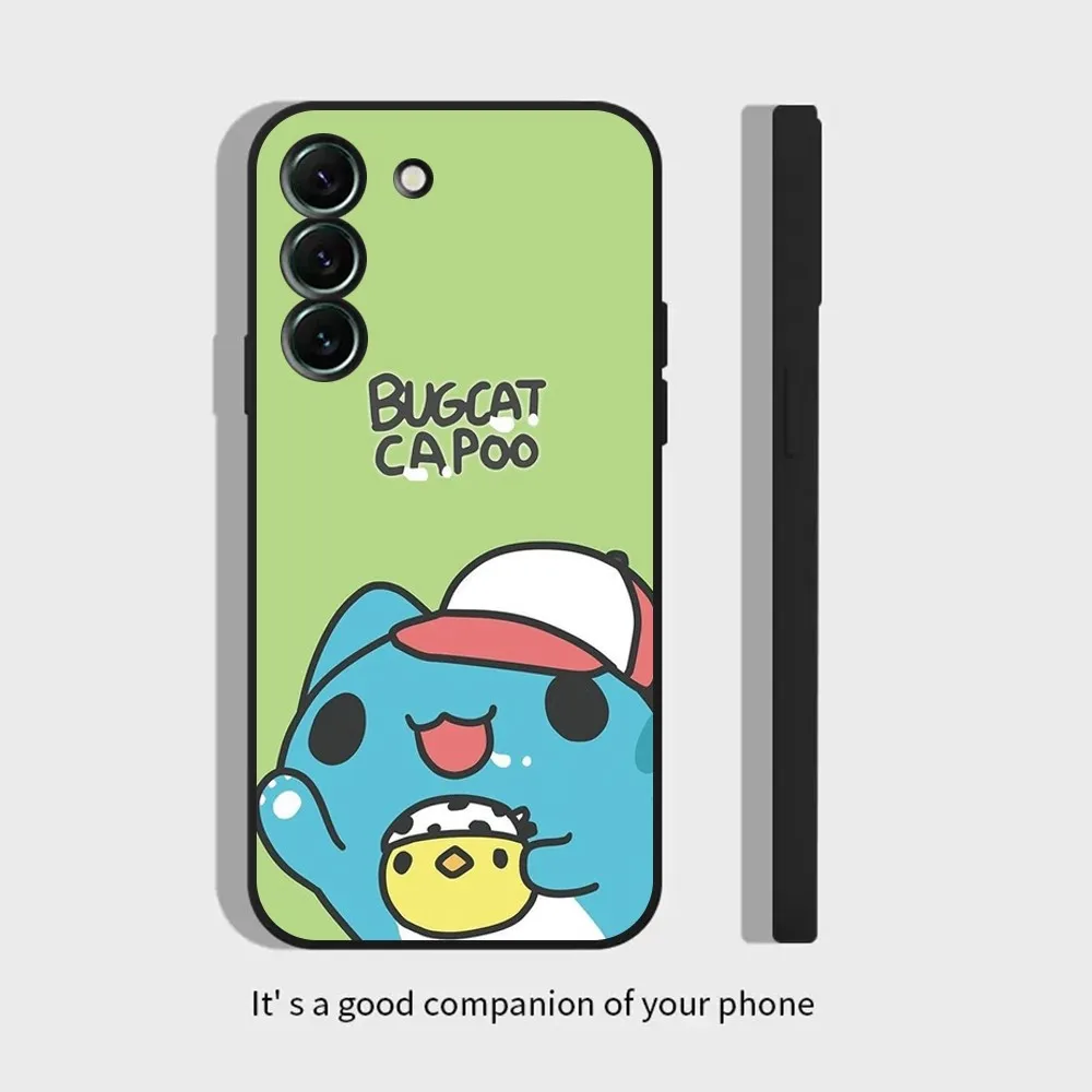 Blue Bugcat Capoo Phone Case For Samsung S20,Fe,21,22,23,24,Ultra,S30,22,9,10,plus,S30 ultra 5G Silicone Cover