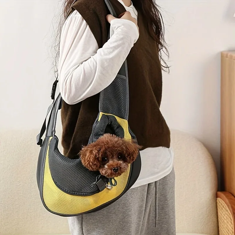 

1pc Outdoor Puppy Pet Bag, Pet Shoulder Bag, Cat Chest Bag, Diagonal Cross Bag, Suitable For Small And Medium-sized Pets