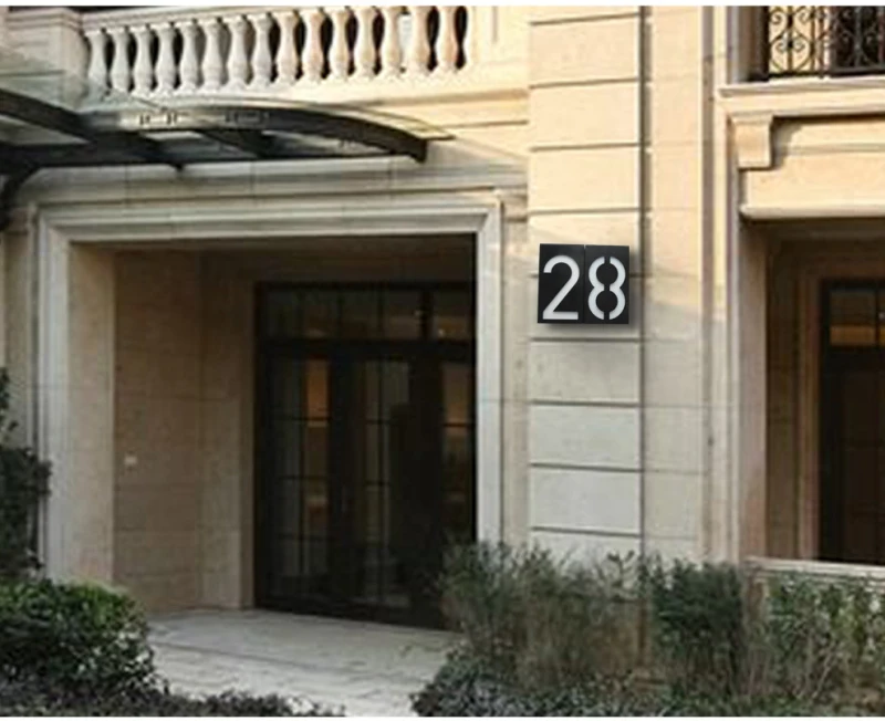 Energia Solar LED Number Sign Light, Casa, Hotel, Porta, Endereço, Placa de Dígitos, Placa, Lâmpada, Exterior