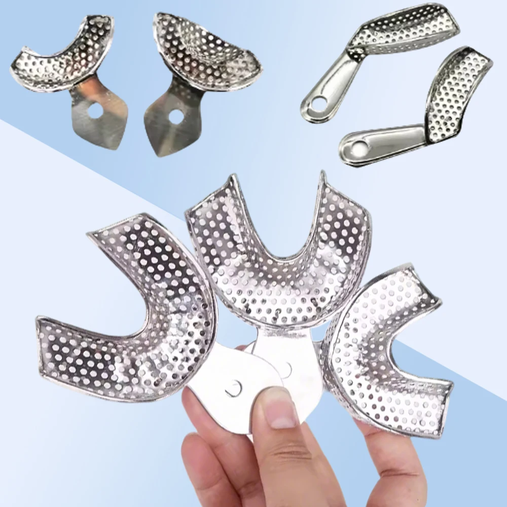 

Stainless Steel Dental Impression Tray Autoclavable Teeth Tray for Dentist Use in Prosthodontics and Restorative Procedures