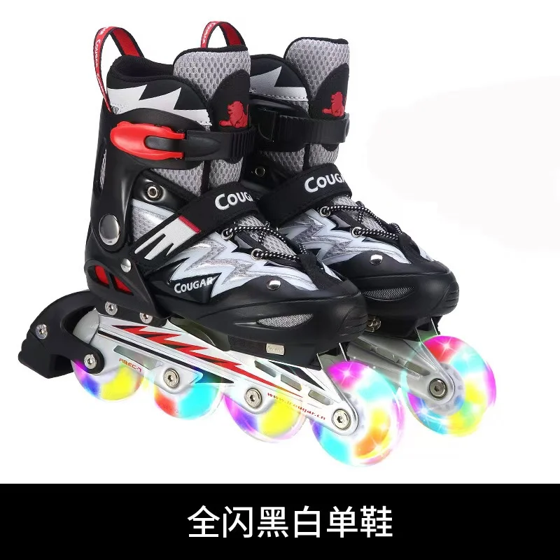 

Professional Slalom Inline Skates Child Size Adjustable Roller Skating Shoes Kids Free Skating Patines