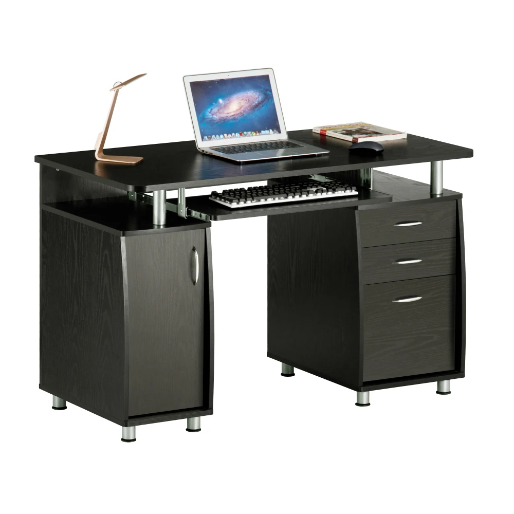 Mobili Complete Workstation Computer Desk with Storage, Espresso