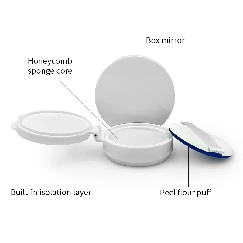 

Пустая воздушная подушка-фонарик 15 г/0,5 унций, портативный косметический контейнер для косметики, с порошковым губчатым зеркалом для BB крема, основы