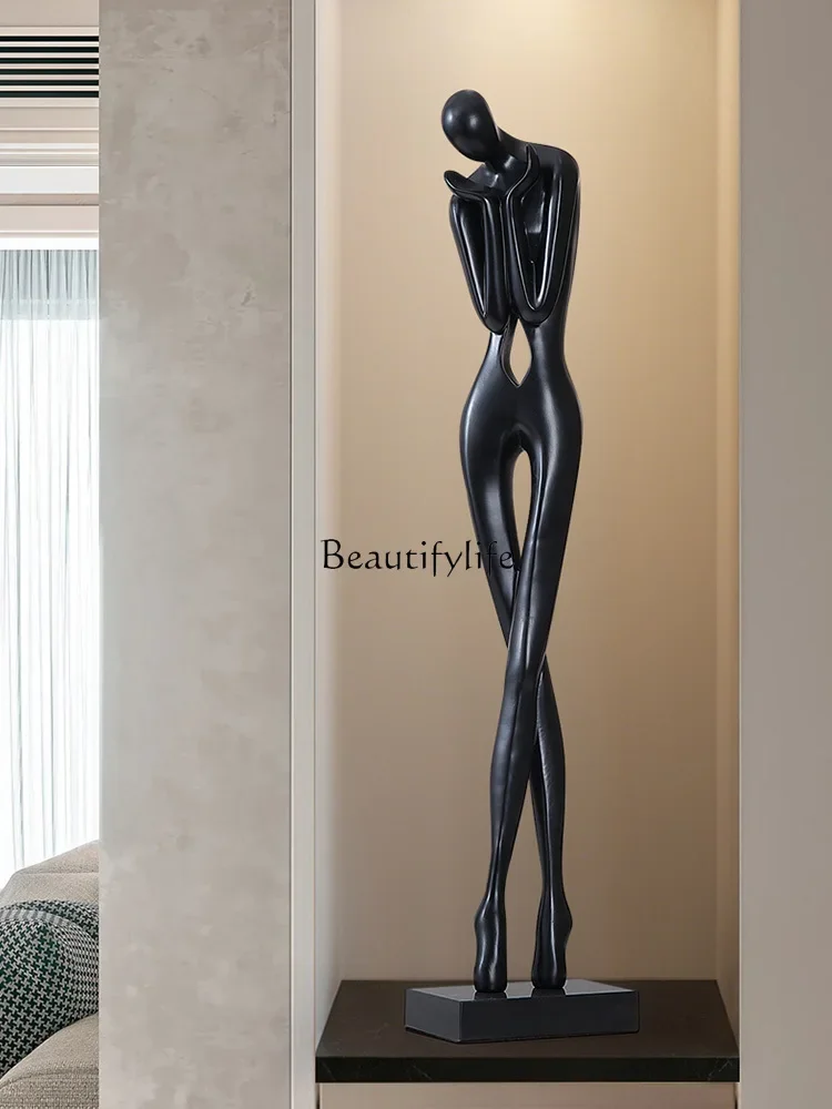 Factory DirectItalian minimalist portrait sculpture ornament light luxury high-end living room entrance decoration