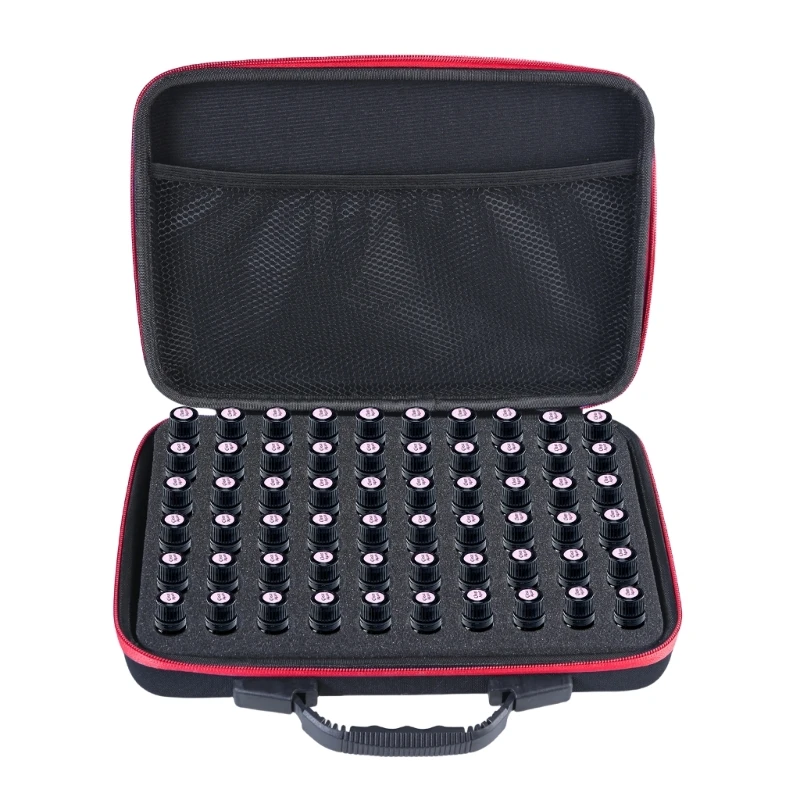 

Essential Oil Carrying Case With 60 Girds For 5-10ML Bottles Sturdy Storage Organized Perfect For Women and Girls E74B