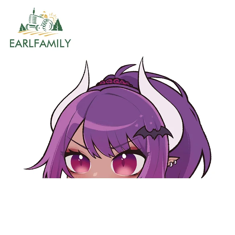 EARLFAMILY 13 سنتيمتر x 8.4 سنتيمتر YanchaGoGo Peeker تشيبي ملصقات السيارات الشيطان Kawaii الشارات مثيرة للاهتمام مقاوم للماء اكسسوارات السيارات