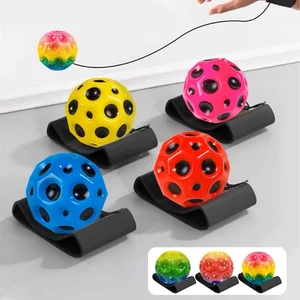 Poröser hüpfender Ball weiche Mond Form elastischer Ball Anti-verblüfftes Spielzeug interne Spielzeug zur Erleichterung von Stress durch Stress kreatives Geschenk Spaß Spielball 6 Hauptverkaufsbälle Praia - №2