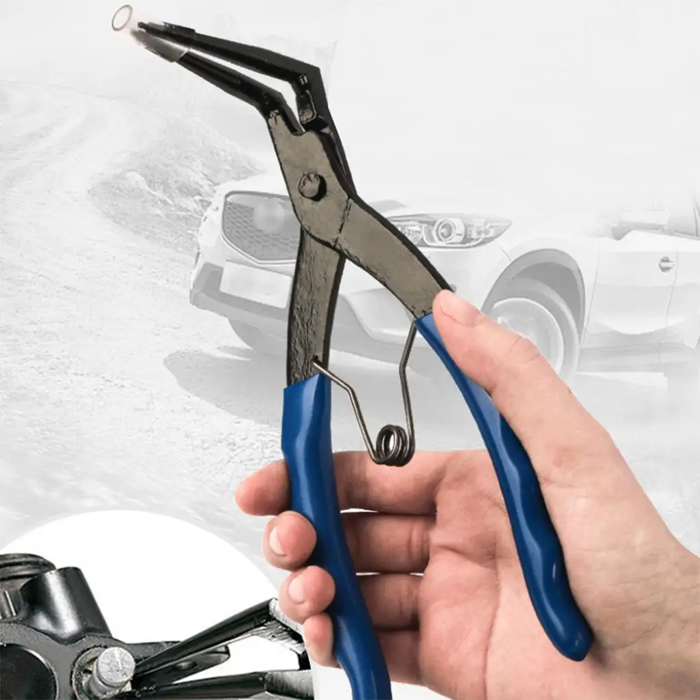 90 Degrees Bending Pliers Long Nose Bent Heavy-duty Cylinder Internal Ring Remover Snap-Ring Pliers Garage Tools Car Accessories