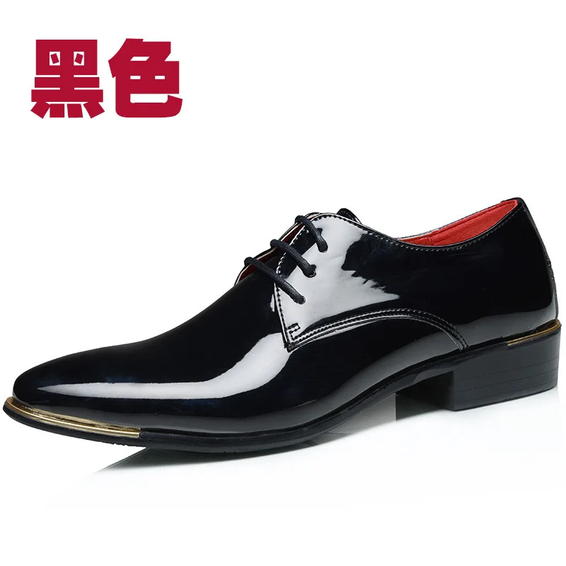 2022 Newly Men\'s Quality Patent Leather Shoes White Wedding Shoes Size 38-48 Black Leather Soft Man Dress Shoes