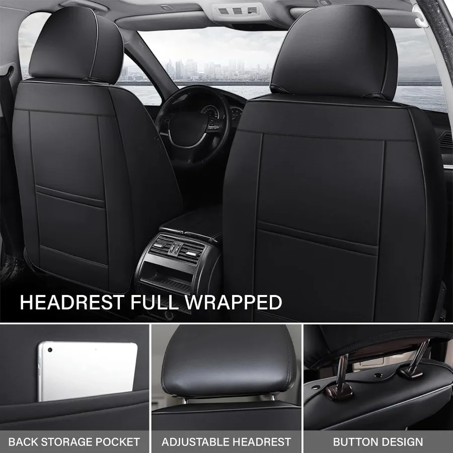 مجموعة كاملة غطاء مقعد السيارة ل شاحن دودج 20062023 قسط نابا الجلود غطاء مقعد رياضي مقاوم للماء سهلة التركيب الفاخرة 5 #2