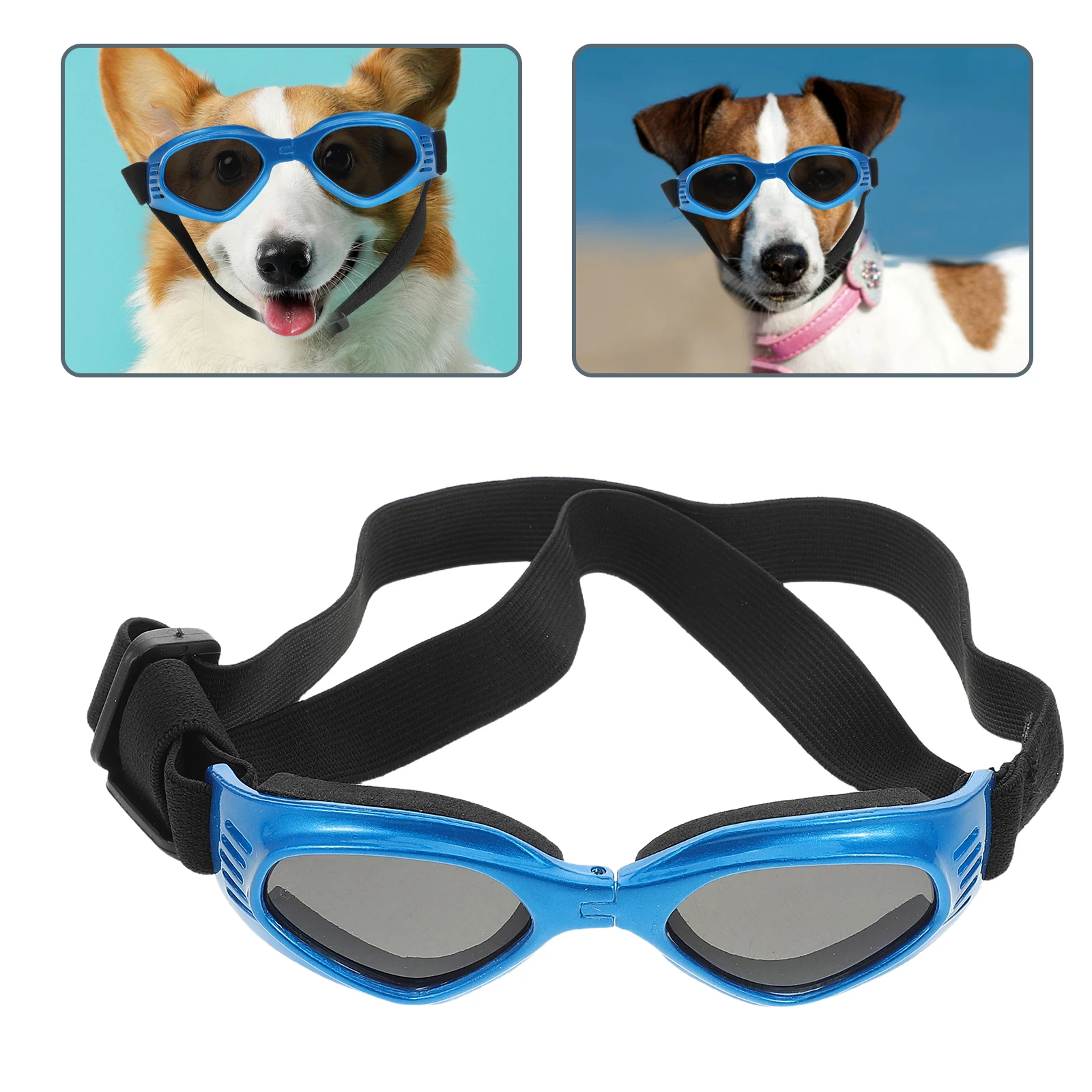 

Pet Sunglasses Dog Goggles Small Medium Uv Protection Windproof Adjustable Foldable Outdoor Party Photo Prop Pet Props