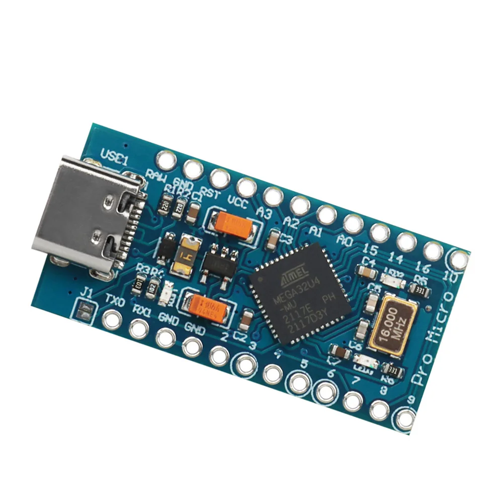 New Pro Micro for arduino ATmega32U4 5V/16MHz Module Type-C with 2 row pin header For Arduino In Stock Best Quality