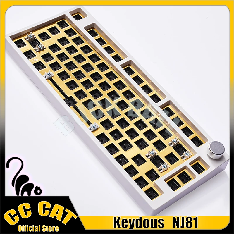 Keydous-Kit de teclado mecânico sem fio, NJ81, Gamer teclados, 3 Mode, Bluetooth, Wired, RGB Backlight, Hot Swap