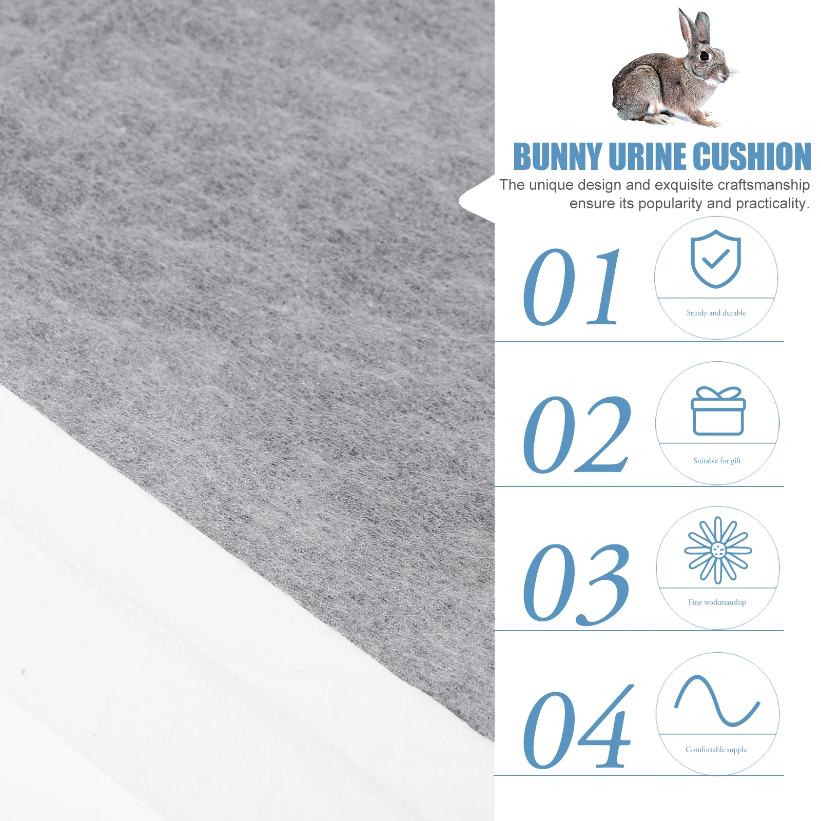 

100pcs Rabbit Urine Pad Cage Lining Soft Leakproof Pee Pads for Dogs Puppy Training Supplies Pet Bunny Hamster Mat