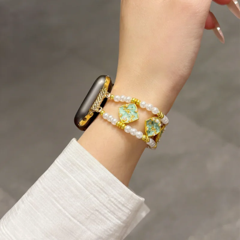 

Retro luxury style watch strap compatible with iWatch watch strap 38mm 40mm 41mm 42mm 44mm 45mm 49mm fashionable handmade watch
