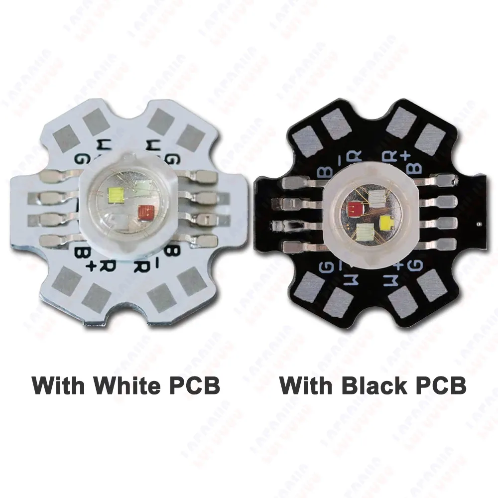 10pcs Colorful 3W 4W 9W 12W RGB RGBW RGBWW LED Chip with PCB Red Green Blue Warm Cool White For DJ DMX Stage Light Source Beads image 4