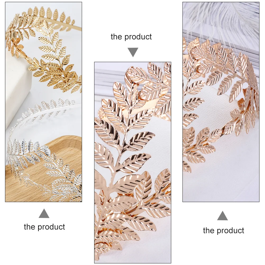 

3Pcs Crown Hair Hoops Leaves Shape Elegant Wedding Hair Decorations Party Hairband Wedding Hairband Party Decoration Headdress