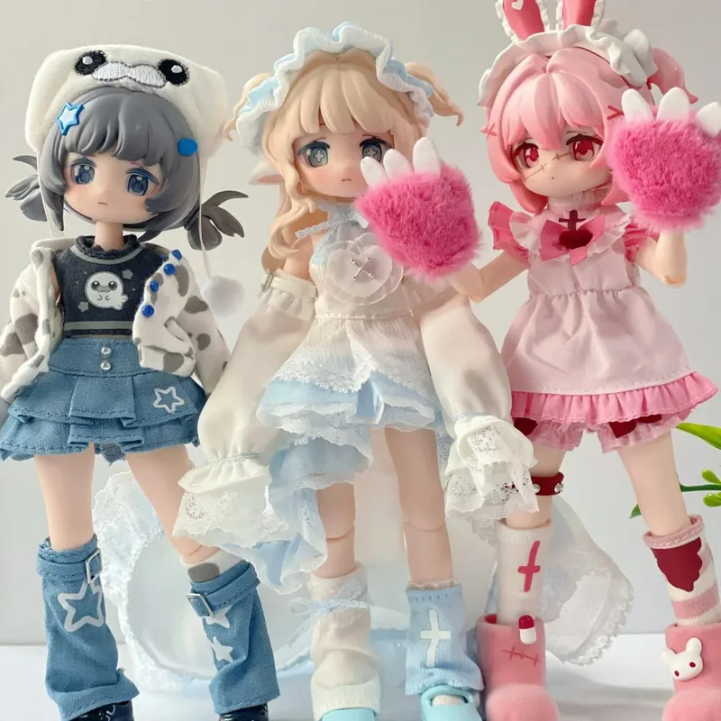 الحرية مطالبة Bjd صندوق أعمى الإلكترونية لطيف الحيوانات الأليفة سلسلة 1/12 المنقولة المشتركة Bjd دمية عمل الشكل لعبة الفتيات هدايا عيد الميلاد ﻿