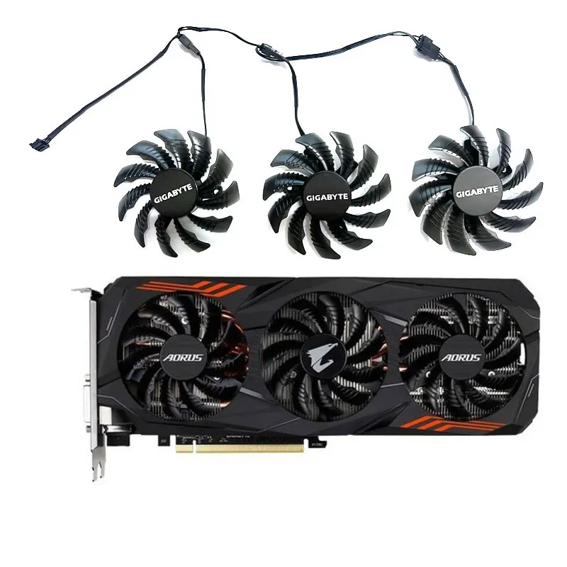 75 мм новый вентилятор видеокарты GIGABYTE GTX1060 1070ti AORUS T 128010 СУ