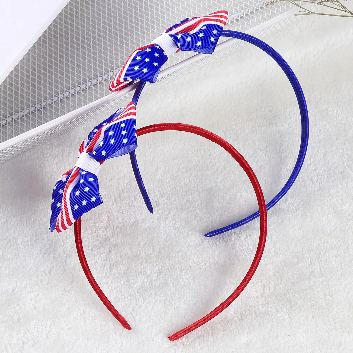 Pince à cheveux drapeau américain pour enfants, épingles à cheveux à nœud papillon rouge pour le jour de l'indépendance du 4 juillet, accessoires pour cheveux patriotiques