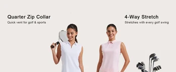 Women\\\'s UPF 50+ Sleeveless Sports Polo 8