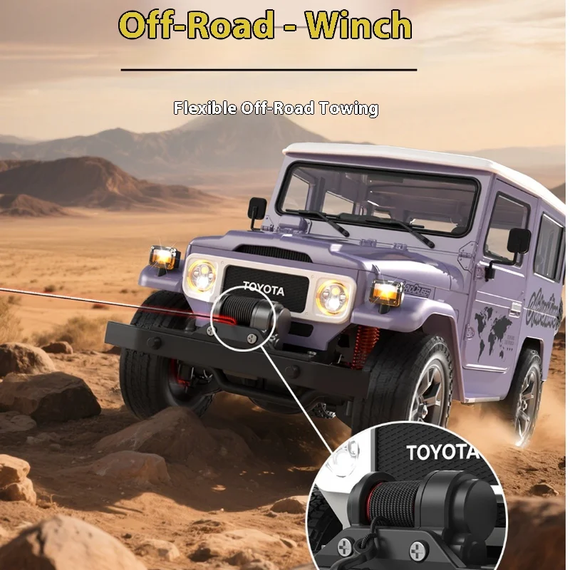 Hengguan 1:16 Hg4-211 Toyota Fj40 Modelo de carro Amortecedor de metal com tração nas quatro rodas Modelo off-road Menino Presente Carro de controle remoto