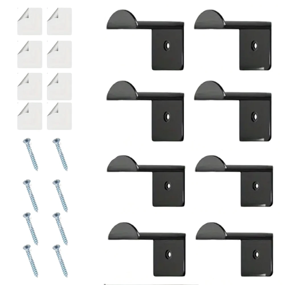 Hat Holder Hooks No Drill Wall Mount for Door Closet Bedroom Office 8 for Pack 16 for Pack Cap Storage Rack Black Plastic
