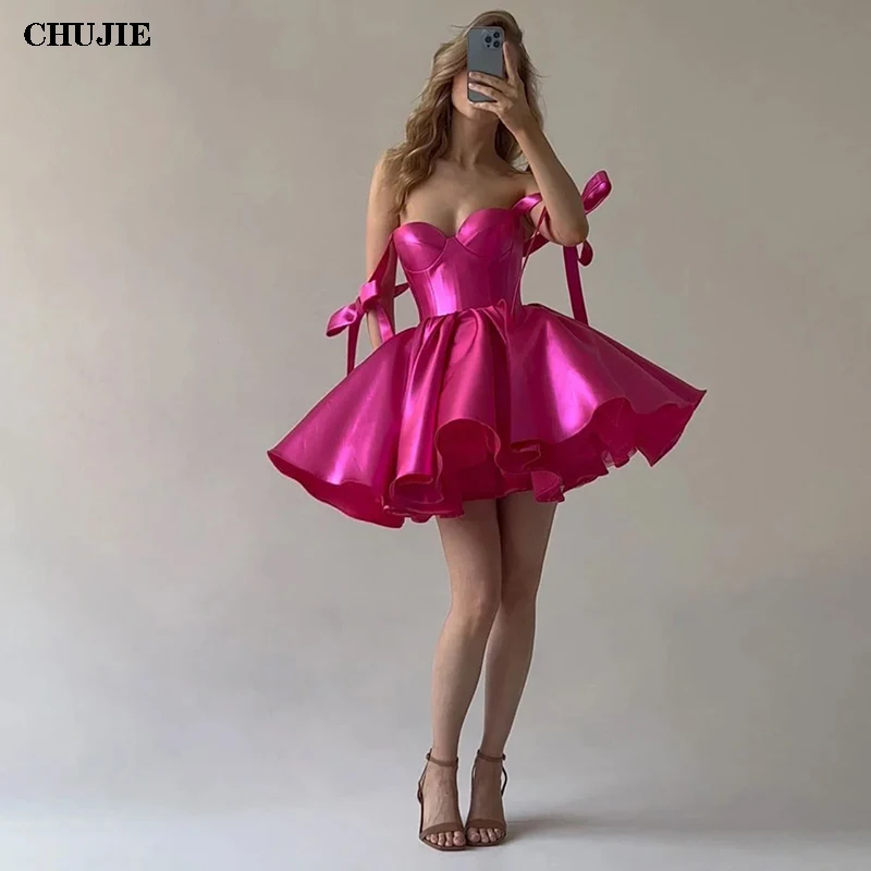 Mini Homecoming Dresses Women Cocktail Dress Appliques Lace Up Spaghetti Straps Wedding Evening Party Gown Vestido de Graduación