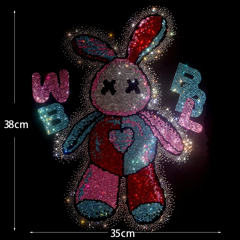 

High-quality diamond DIY rhinestone cartoon patterns ironed on sweaters, T-shirts, hoodies, denim jackets and outerwear