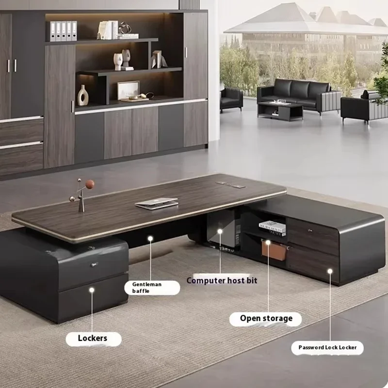 مكتب مكتب ذكي فاخر، نظام إدارة تصميم محطة الإرساء المدمج، مكتب شحن لاسلكي، أثاث الاتجاه #5