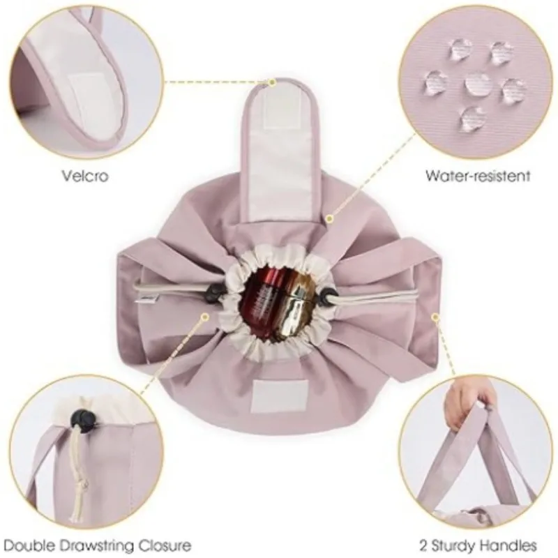 

Spot New Large-capacity Portable Drawstring Cosmetic Bag Storage Bag Travel Toilet Bag Fashion Makeup Storage Bag