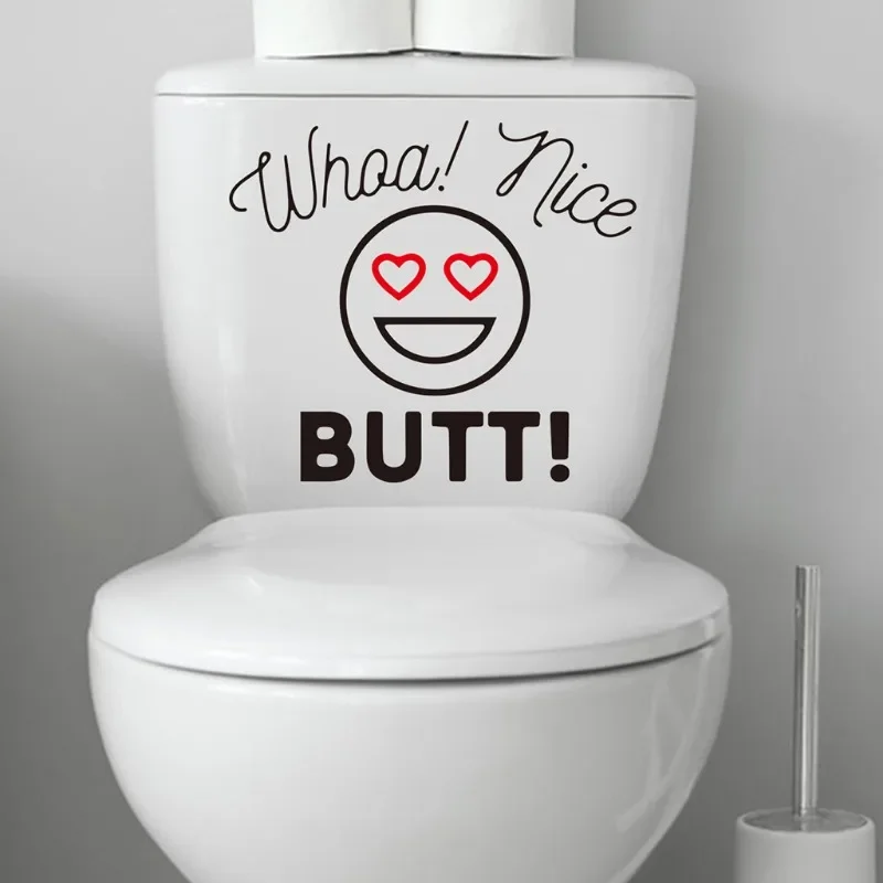 Bathroom Vinyl Toilet Decor Stickers Set of 4 | Décor Maniac