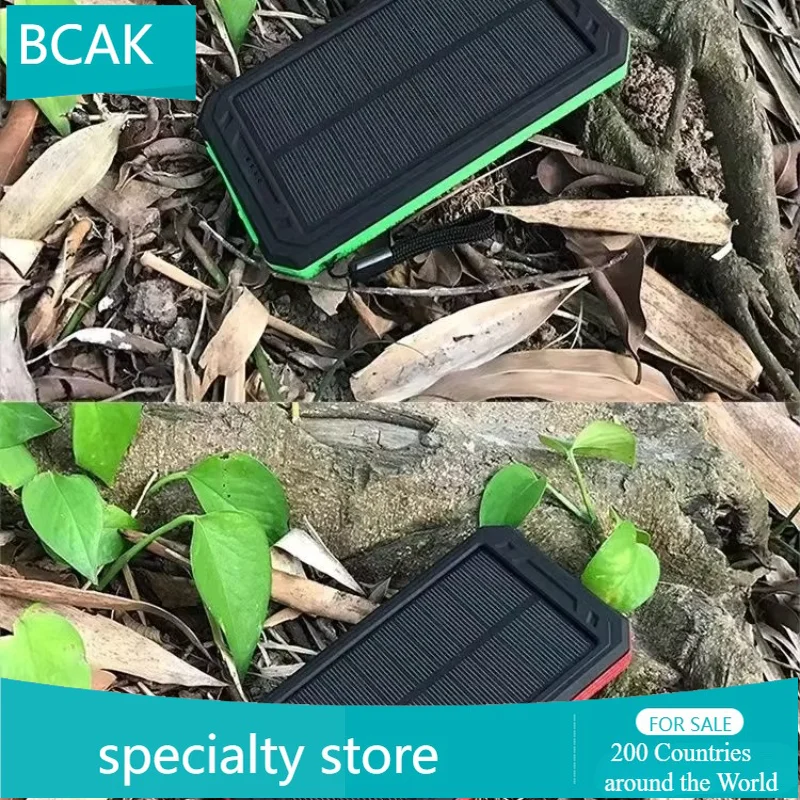 New Solar Power Bank 20000 Outdoor Camping Light Mobile Phone Multi-function Portable Large-capacity Mobile Power Supply BCAK