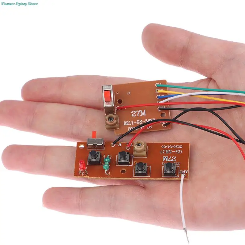 1set 4CH RC telecomando 27MHz circuito PCB trasmettitore e ricevitore parti della scheda con sistema Radio Antenna