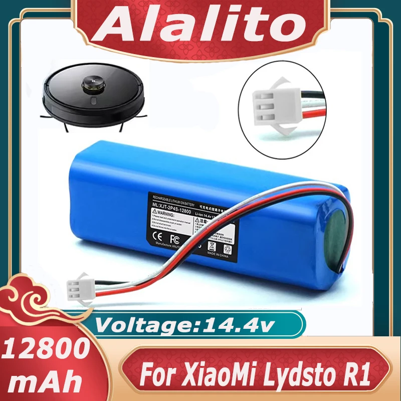 

Replacement For XiaoMi Lydsto R1 Roidmi Eve Plus Viomi S9 Robot Vacuum Cleaner Battery Pack Capacity 12800mAh Accessories Parts