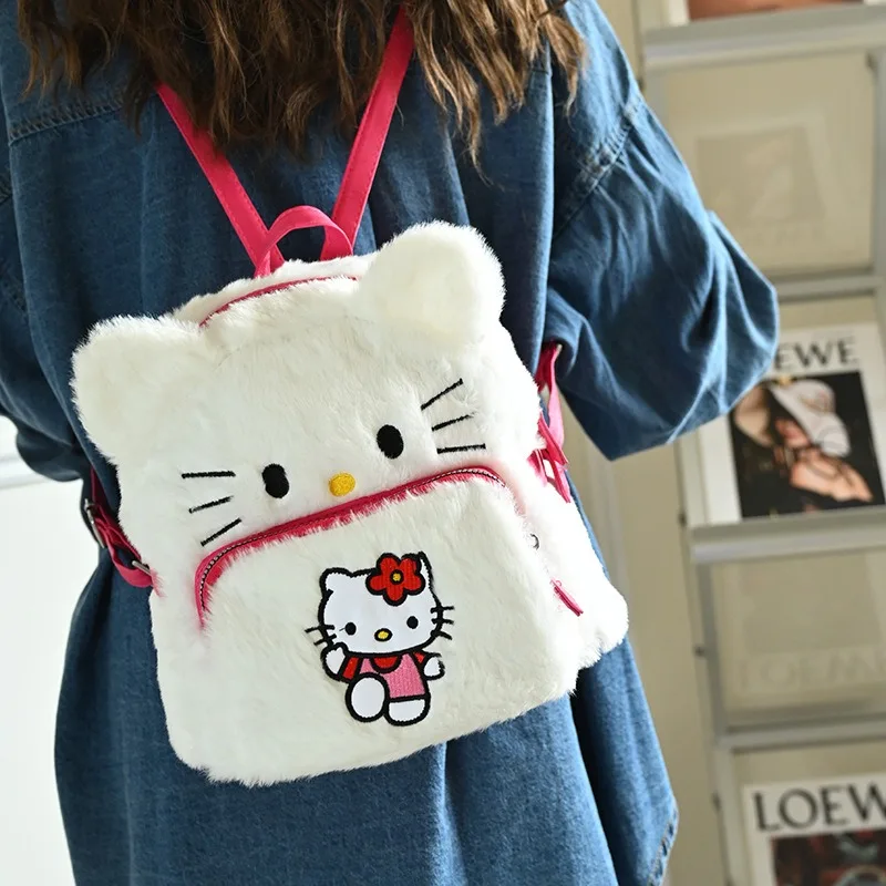 サンリオ漫画クロミぬいぐるみバックパックかわいいハローキティシナモロールメロディープリンファッションバックパック子供の祭りのギフト