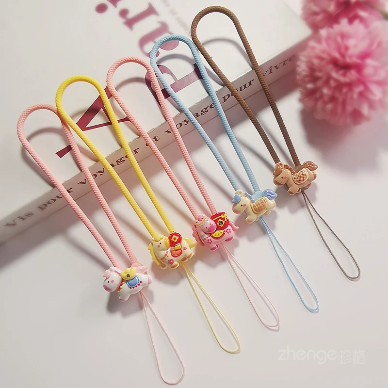 

Mobile Phone Lanyard, Silicone Wrist Rope, New Year of The Horse, Men's and Women's Handheld Pendant, Sturdy and Durable