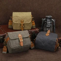 Vintage Canvas Waist Pack DSLR Camera Bag for Women Men 2024 Trendy Design