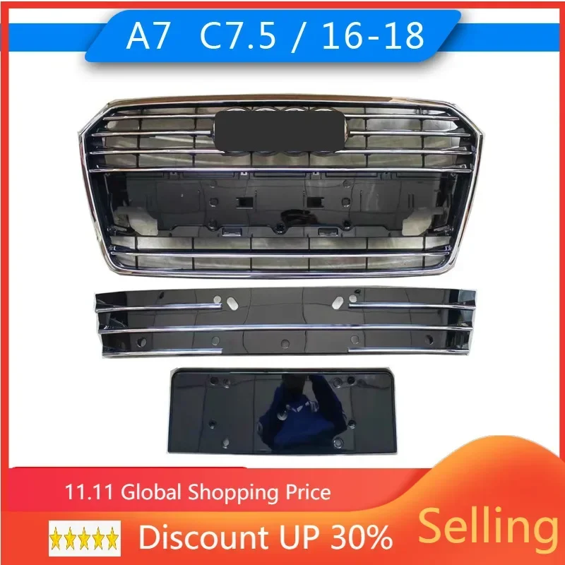 

Car Front Bumper Grille Grill For Audi A7 2016 2017 2018 A7 C7.5 Original car model auto Racing grills