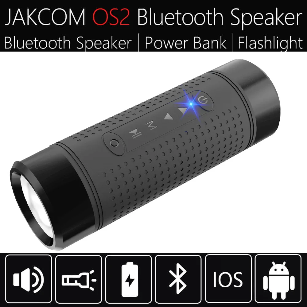 JAKCOM OS2 Portable Bike Subwoofer Bass Speaker 5200mAh External Battery Pack Outdoor Bluetooth Speaker Flashlight Support TF FM