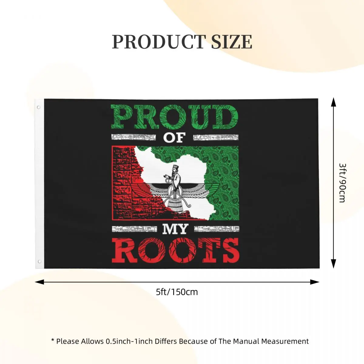 90X150cm Iran Iranian Persian Irani Flag Iran Roots Farsi Irani Iran Flag For Celebration Home Decoration Hanging Flags Banner
