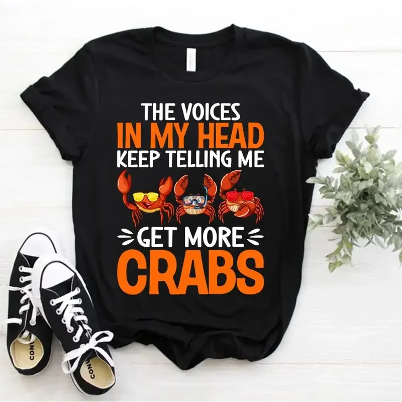The Voices In My Head Keep Telling Me Get More Crab Lover T Shirt Size S 5xl