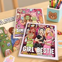 Adult Coloring Book Simple Bold Styles Home Relaxing Time Stress Relief Parent Child Interactive Creativity Enhancing Easy C