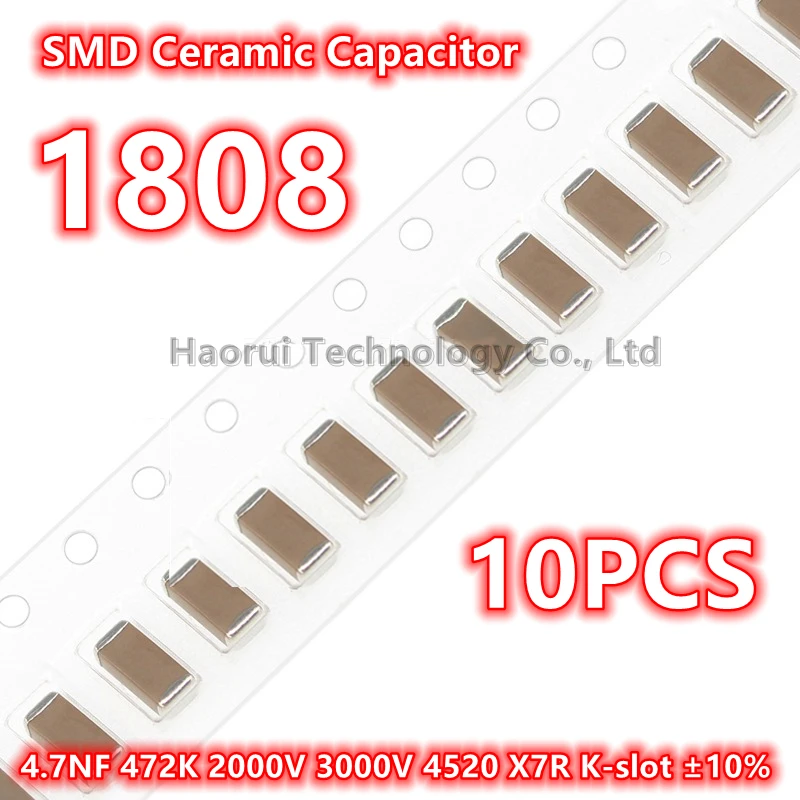 (10 шт.) оригинальный керамический конденсатор IC 1808 472 НФ 2000 K 3000 В 4520 х7r K-слот ± 10% SMD