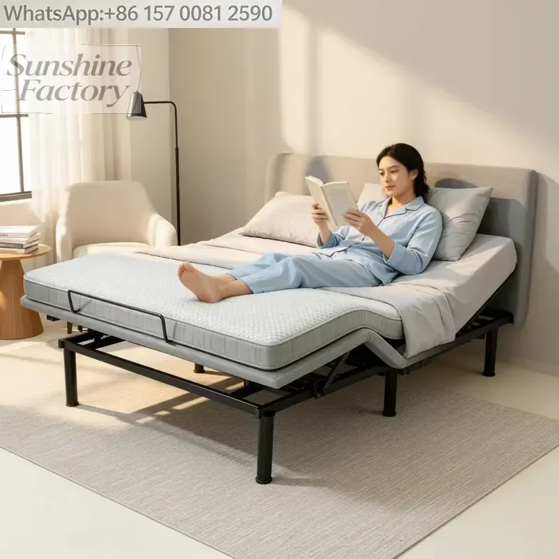 Premium External Electric Bed Frame with Wireless Remote, Easy Lift Adjustment for Cozy and Restful Sleep, for Apartment &