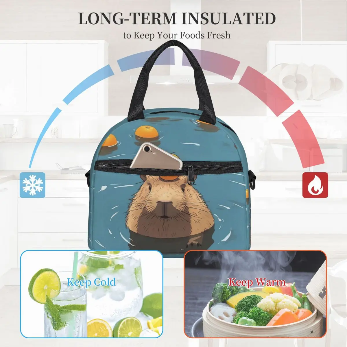 Рисунок 6 - Сумка для обеда на одно плечо с рисунком капибары