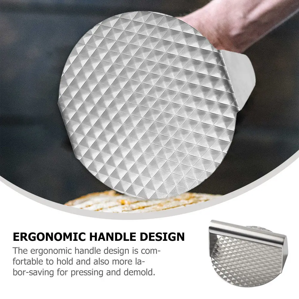 Heavy Duty Stainless Steel Burger Press Round Hamburger Patty Maker for Griddle Grill Steak Weight Press Cooking Meat Pie view 2